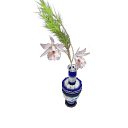 Серая ваза с цветком (объект) - №34417