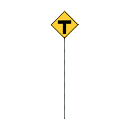 Щит знак Т-перекрёсток - №75954