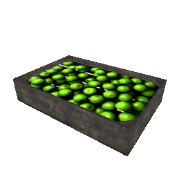 Ящик с зелеными яблоками (объект) - №32529