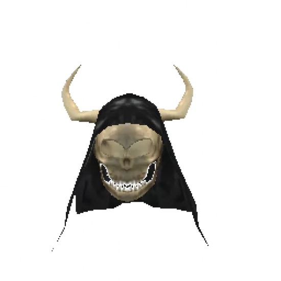 Голова скелета с черной накидкой - №34451