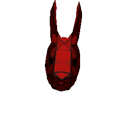 Маска кролика Черно-красная 2 - №31887