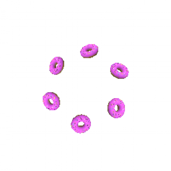 Анимированный Пончиковый нимб - №68473