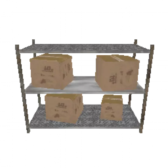 Большой стеллаж с коробками - №68494