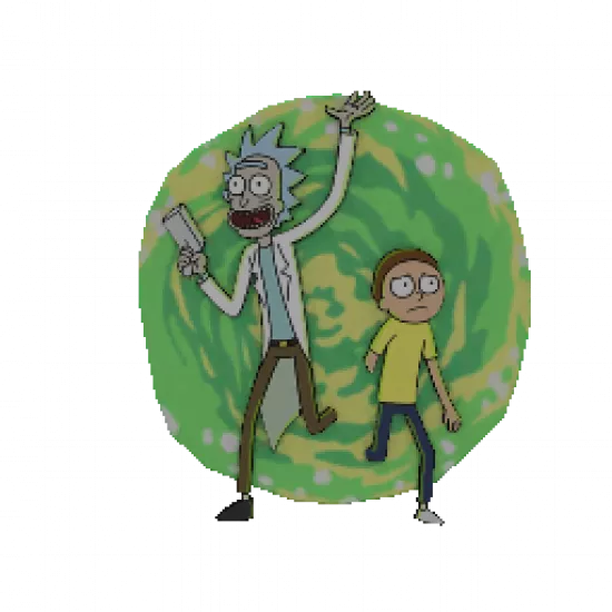 Объект: Значок Рик и Морти - №75177