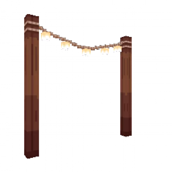 Объект: Фонарики на столбе - №86597