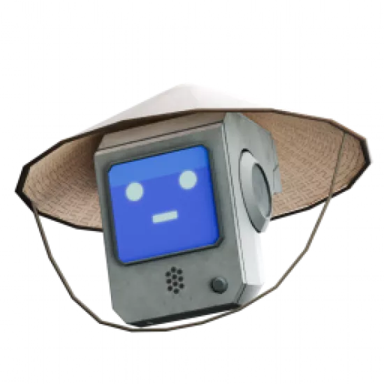 Робо-маска со шляпой - №87236