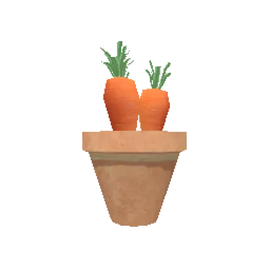 Объект: Горшок с морковкой - №91578