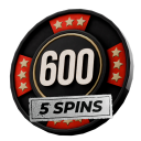 5 спинов в слот-машинах (Ставка 600) - №92094