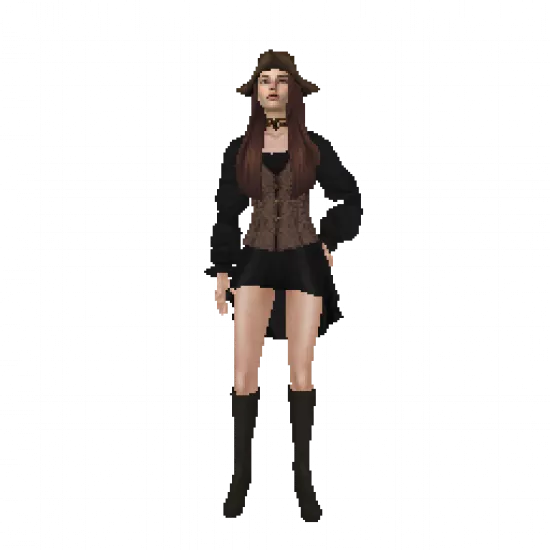 Скин: Пиратка в черном платье (ID: 994) - №91922