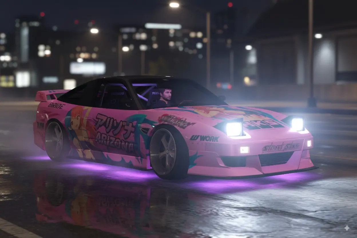 Nissan 180SX Itasha #2, background, на Arizona RP
