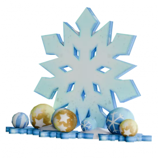 Объект: Стенд со снежинками - №94922