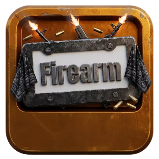 Номерная рамка: Firearm - №100318