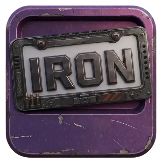Номерная рамка: Iron - №100297